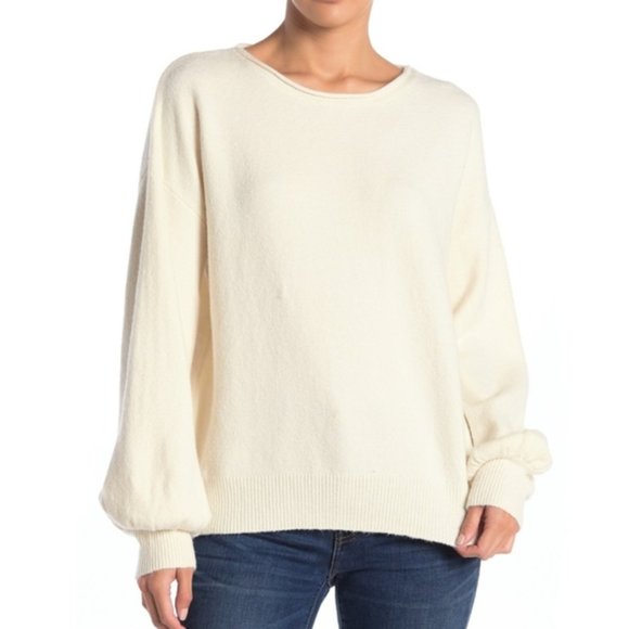 14th & Union Sweaters - 14th & Union Crew Neck Balloon Sleeve Sweater M